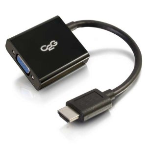 C2G 80500 video cable adapter 0.2 m HDMI VGA (D-Sub) Black