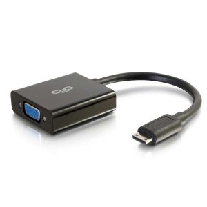 C2G 80503 video cable adapter 0.2 m Mini-HDMI VGA (D-Sub) Black