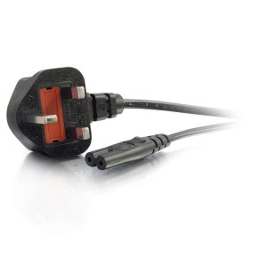 C2G 80612 power cable Black 2 m Power plug type G C7 coupler