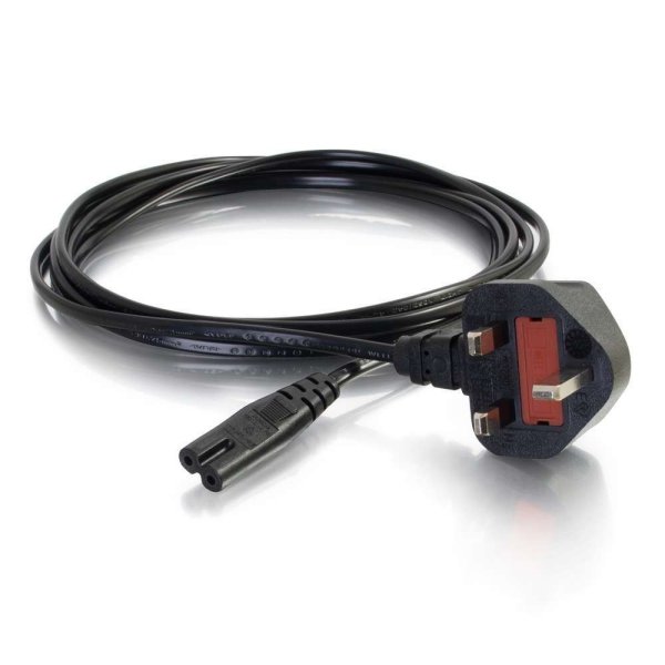 C2G 2m UK Non-Polarised Power Cord (BS 1363 to IEC 60320 C7)