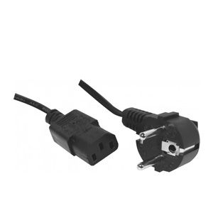 AC power cord-black, 0.6 m