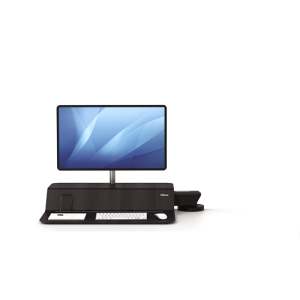 Fellowes Lotus RT Sit-Stand Workstation – Single Black