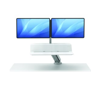 Fellowes Lotus RT Sit-Stand Workstation – Dual White