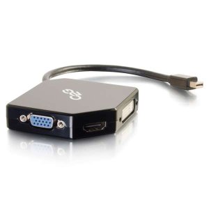 C2G Mini DisplayPort to HDMI, VGA, or DVI Adapter Converter - Black