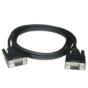 C2G 2m DB9 F/F Null Modem Cable - Black