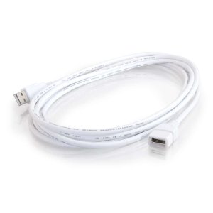 C2G 2m USB 2.0 A Male to A Female Extension Cable - White