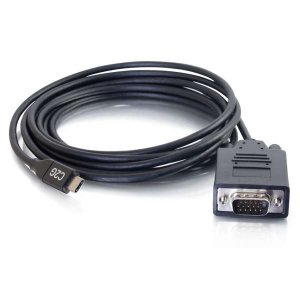 C2G 4.5m (15ft) USB C to VGA Adapter Cable - Video Adapter - Black