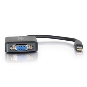 C2G 20cm Mini DisplayPort to VGA Adapter - Thunderbolt to VGA Converter M/F - Black