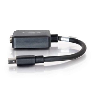 C2G 20cm Mini DisplayPort to VGA Adapter - Thunderbolt to VGA Converter M/F - Black