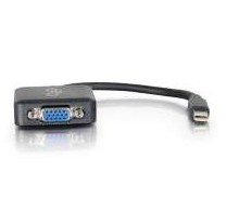 C2G 20cm Mini DisplayPort to VGA Adapter - Thunderbolt to VGA Converter M/F - Black