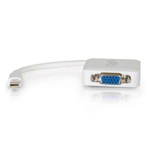 C2G 20cm Mini DisplayPort to VGA Adapter - Thunderbolt to VGA Converter M/F - White