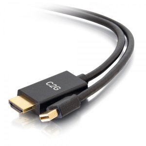 C2G 3ft Mini DisplayPort Male to HDMI Male Passive Adapter Cable - 4K 30Hz
