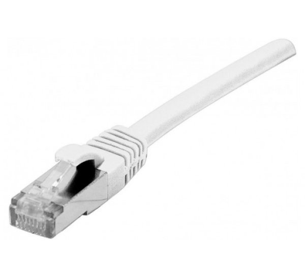 Cat6A RJ45 Patch cable F/UTP LSZH snagless white - 0,5 m