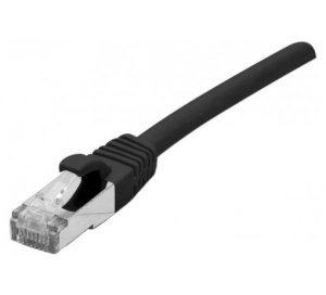 Cat6A RJ45 Patch cable F/UTP LSZH snagless black, 0.15 m