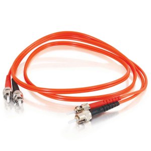 C2G 7m LC-ST 62.5/125 OM1 Duplex Multimode PVC Fibre Optic Cable (LSZH) - Orange