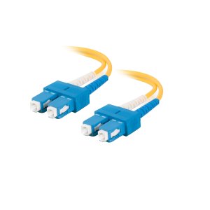 C2G 15m LC-SC 9/125 OS2 Duplex Singlemode PVC Fibre Optic Cable (LSZH) - Yellow