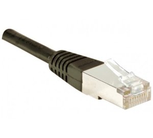 Cat5e RJ45 Patch cable F/UTP black - 0,15 m