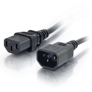 C2G 0.5m 18 AWG Computer Power Extension Cord (IEC320C13 to IEC320C14)