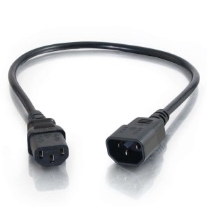 C2G 0.5m 18 AWG Computer Power Extension Cord (IEC320C13 to IEC320C14)