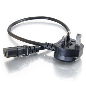 C2G 2m 20 AWG UK Power Cord (IEC320C13 to BS 1363)