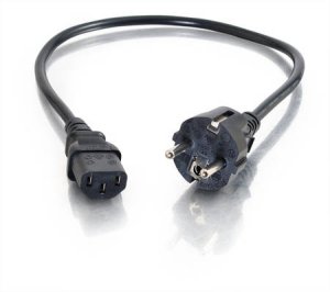 C2G 0.5m Universal Power Cord Black