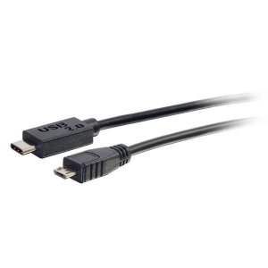 C2G 1m USB 2.0 USB Type C to USB Micro B Cable M/M - USB C Cable Black