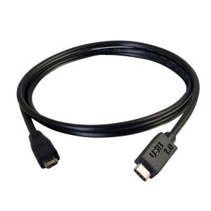 C2G 2m USB 2.0 USB Type C to USB Micro B Cable M/M - USB C Cable Black