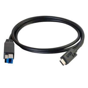 C2G 1m USB 3.1 Gen 1 USB Type C to USB B Cable M/M – USB C Cable Black