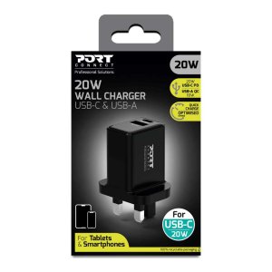 Port Designs 900069-UK mobile device charger Smartphone, Tablet White AC Fast charging Indoor