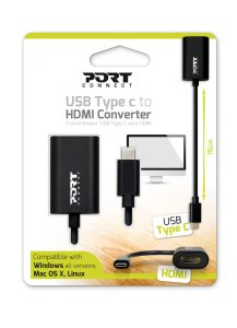 Port Designs 900124 USB graphics adapter 4096 x 2160 pixels Black