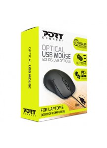 Port Designs 900400-PRO mouse Office Ambidextrous USB Type-A Optical 1000 DPI