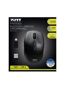 Port Designs 900715 mouse Right-hand RF Wireless + Bluetooth Optical 2400 DPI