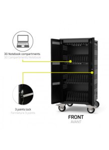 Port Designs 901974 portable device management cart/cabinet Portable device management cabinet Black