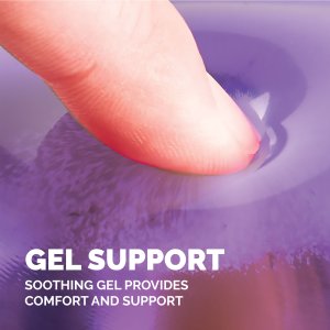 Fellowes Mouse Mat Wrist Support - Crystals Gel Mouse Pad with Non Slip Rubber Base - Ergonomic Mouse Mat for Computer, Laptop, Home Office Use - Compatible with Laser and Optical Mice - Purple