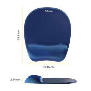 Fellowes Memory Foam Mouse Pad/Wrist Rest Sapphire