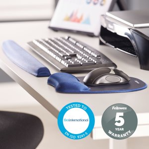 Fellowes Memory Foam Mouse Pad/Wrist Rest Sapphire