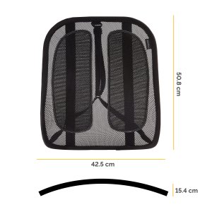 Fellowes Back Support for Office Chair - Office Suites Mesh Back Support with Mesh Fabric - H51.28 x W43.97 x D14.13cm