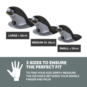 Fellowes Ambidextrous Vertical Mouse - Small Wireless