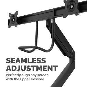 Fellowes Eppa Dual Crossbar Monitor Arm - Black