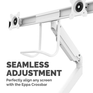 Fellowes Eppa Dual Crossbar Monitor Arm - White