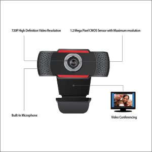 Adesso CyberTrack H3 webcam 1.3 MP 1280 x 720 pixels USB 2.0 Black, Red