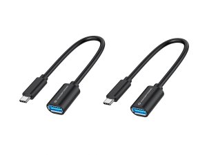 Conceptronic ABBY11B USB-C to USB-A OTG Adapter 2-Pack, 20cm