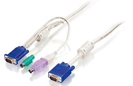 LevelOne 1.8m KVM Cable, VGA, PS/2, USB