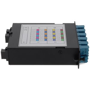 4-Bay Cassette 3x 12-Fiber MPO In, 12 LC Duplex Out, Single-mode Duplex OS2