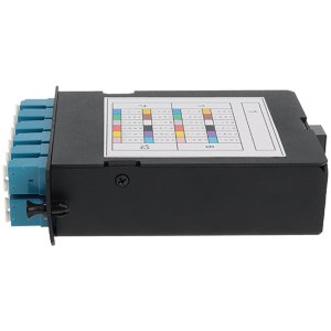 4-Bay Cassette 24-Fiber MPO In, 12 LC Duplex Out, Single-mode Duplex OS2 - MPO Type A