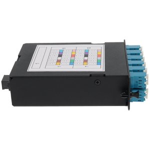 4-Bay Cassette 24-Fiber MPO In, 12 LC Duplex Out, Single-mode Duplex OS2 - MPO Type A