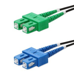 AddOn Networks 15m ASC to ASC Black OS2 Duplex Armored OFNR (Riser-Rated) SMF Fiber Outdoor Patch Cable