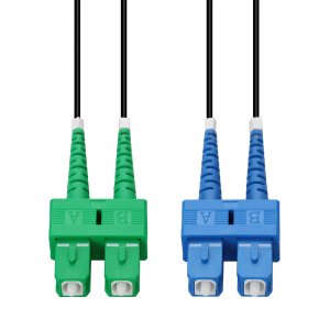 AddOn Networks 30m ASC to ASC Black OS2 Duplex Armored OFNR (Riser-Rated) SMF Fiber Outdoor Patch Cable
