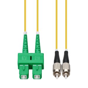 AddOn Networks 8m ASC to FC Yellow OS2 Duplex OFNR (Riser-Rated) SMF Fiber Patch Cable