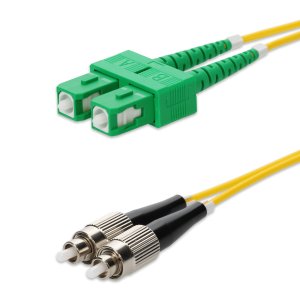 AddOn Networks 8m ASC to FC Yellow OS2 Duplex OFNR (Riser-Rated) SMF Fiber Patch Cable